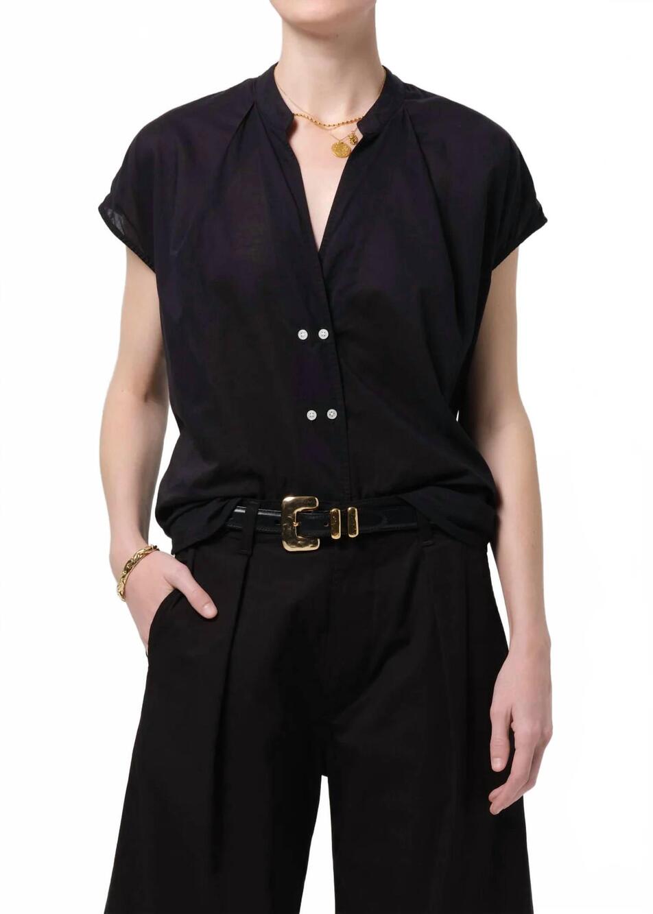 NEW CITIZENS OF HUMANITY penelope blouse in black